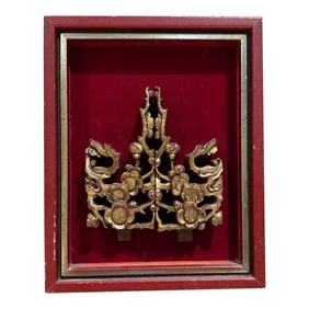 Chinese Lattice Framed Wall Art James Mont Hollywood Regency Era