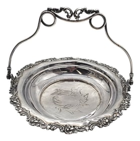 Ornate Quadruple Plate Silver Wedding Basket by New Amsterdam Silver Co. – Victorian Footed