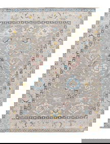 New Gray Modern Oushak Handmade Wool Rug