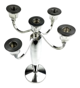 Post Modern Nickle Silver Candelabra
