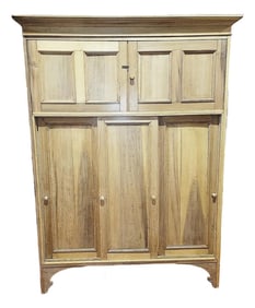 Late 19th Century Danish Linen Press Cabinet