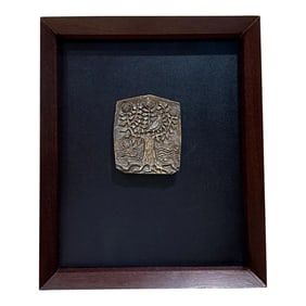 Still Life Italian Bronze Art Framed Mid Century Modern