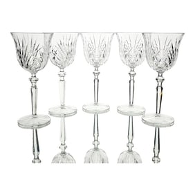 Gorham Crystal Rosewood Water Goblets – Set of 5