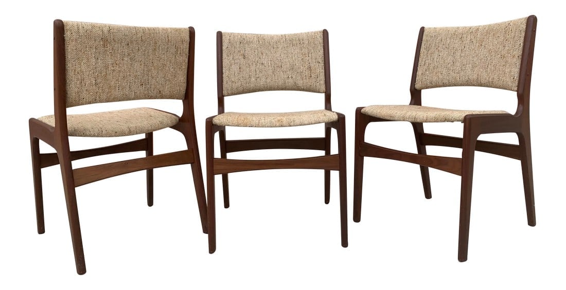 D-scan Danish Modern Dining Chairs - Set of 3 (1 of 9)