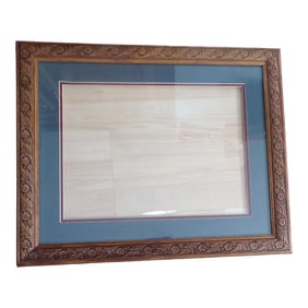 Large Mid 20th Century Brown Wooden Frame