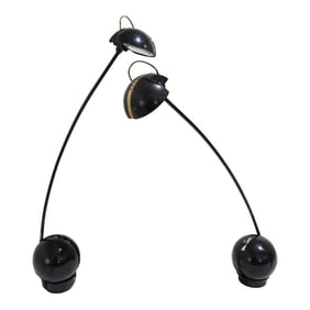 Alina Black and Brass Table Lamps by Valenti Lumi- A Pair