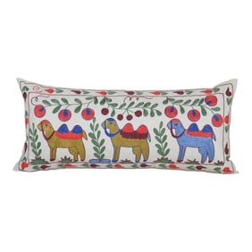Tashkent Suzani Animal Bedding Pillow Case Made From a 19th Century Suzani
