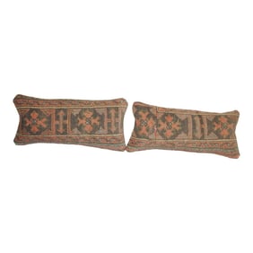 Turkish Lumbar Rug Cushion Cover - A Pair