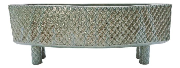 California Studio Pottery Ikebana Vessel by Irene Jenkins – Footed Rectangular Form