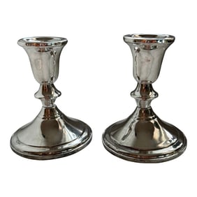 Sterling Silver Towle Candlesticks - A Pair