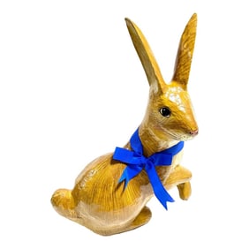 Vintage 1980s Paper Mache Bunny Rabbit Easter Prop