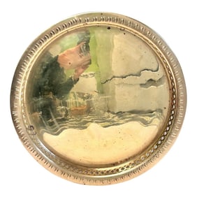 Vintage Brass Filigree Serving Tray