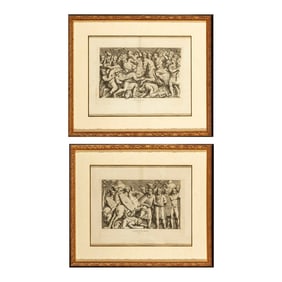 Pair of Neoclassical Engravings – "Victoria Dacica Traiani" (Dacian Victory of Trajan), 18th