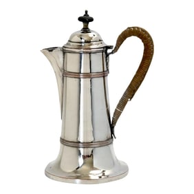 Antique English Silverplate Single-Serve Coffee Pot