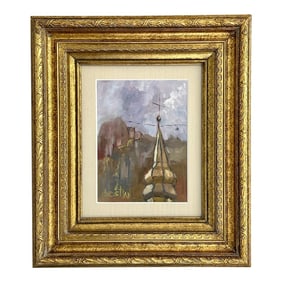 Doug Bostian Original Oil Painting "” Paroisse Saint Bernard Du Mont-Blanc