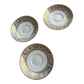 1960 Gold Dragon Band on Saucers by Wedgewood 5.751 Inch Tall, S