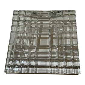 Mid 20th Century Waterford Crystal 8x8 Square Cut Picture Frame – Modern Faceted "œ