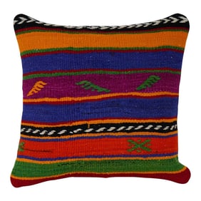 Striped Turkish Kilim Pillow Cover