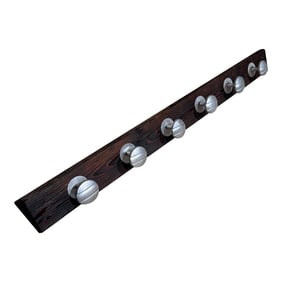 Set 7 Aluminum Coat Racks Hooks Europe Jean Prouve Era Mid Century