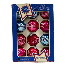 Midcentury Mercury Glass Ornaments, Set of 12