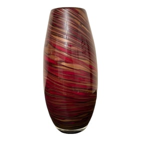 Murano Style Hand Blown Glass Vase