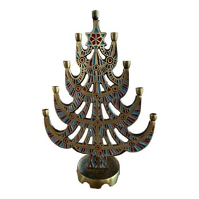 Vintage 1965 Brass Menorah From Israel