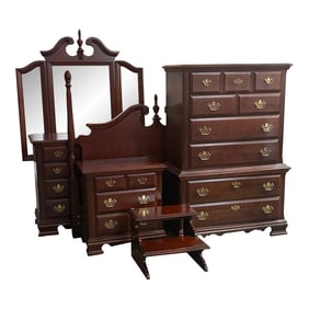 1990s Broyhill Georgian Cherry Bedroom Suite – Nashville, Tn