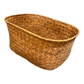 Woven Storage Wicker Basket Seagrass Vintage Modern