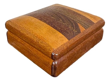 Handcrafted Wooden Box Jewelry Keepsake Studio Organic Modern