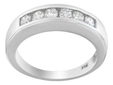 14K White Gold 3/4ct. TDW Diamond Channel Band Ring (H-I, I1-I2)