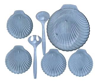 Crystal Shell Salad Set - 7 Pieces