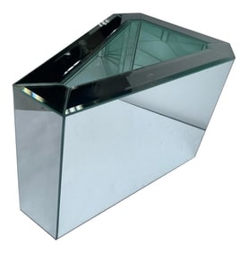 1980s Deco Beveled Mirror Coffee Table