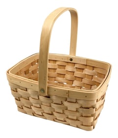 Vintage French Bentwood Picnic Basket