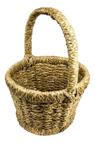 Vintage Large Woven French Seagrass Basket