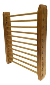 Antique Folk-Art Wooden Dowel Trivet Tray