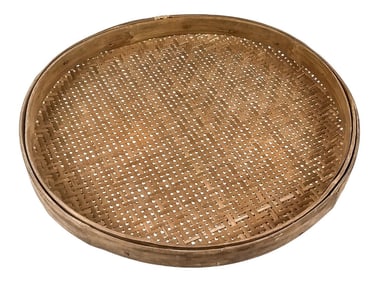 Antique Rattan Woven Basket Lid Wall Art