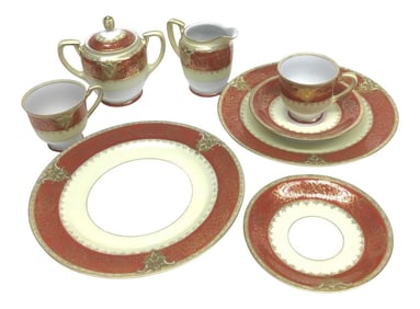Vintage Ishihara 8 Piece Porcelain Tea Set Occupied Japan