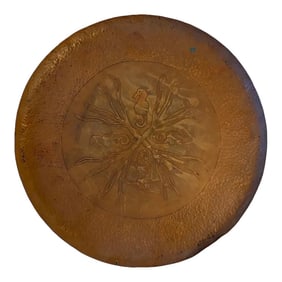 1940s Arts & Crafts Sea Horses & Kelp Copper Tray