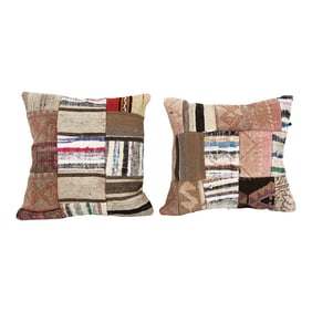 Turkish Kilim Pillow Cover - a Pair