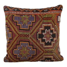 Handmade Turkish Kilim Pillow Cover 24'' X 24''