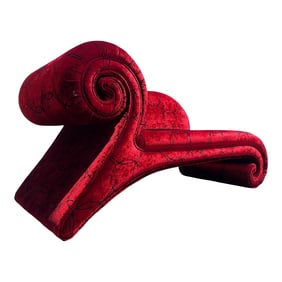 Vintage Vladimir Kagan Style Scroll Chaise