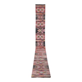 1960s Turkish Stair Kilim Runner 2'4'' X 22'11''