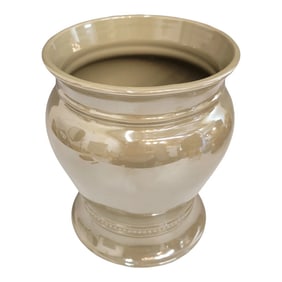 Vintage 1990 Glossy Ceramic Luster Green Vase