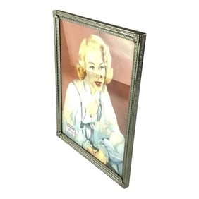Rare 1940's Silvertone Metal Photo Frame With Elenor Parker