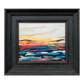 Angela Wakefield, Colourful Abstract Seascape Sunset Study by Leading Contemporary British Artist, 2