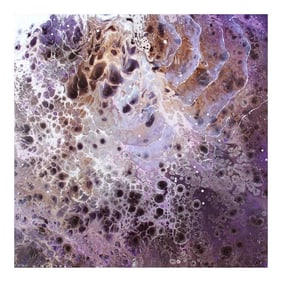 Emma Lindström, Kiiahlo 3 Lilac Purple Modern Abstract Painting by Swedish Contemporary Artist,