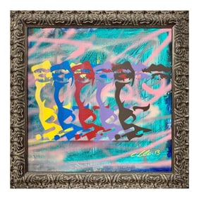 Chris Pegg, James Dean Smoking Cigarette Portrait Pop Art by British Urban Graffiti Artist, 2013