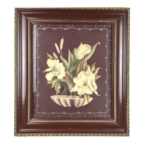 Victorian Watercolor Original Painting Signed