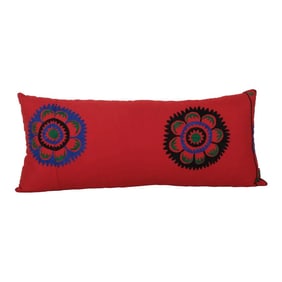 Suzani Red Bedding Pillow Cover