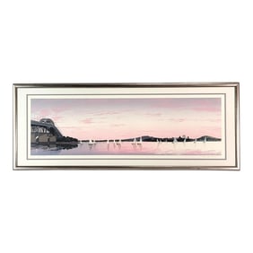 Beach Nautical Lithograph "Harbor Sails Auckland" Limited 89/195